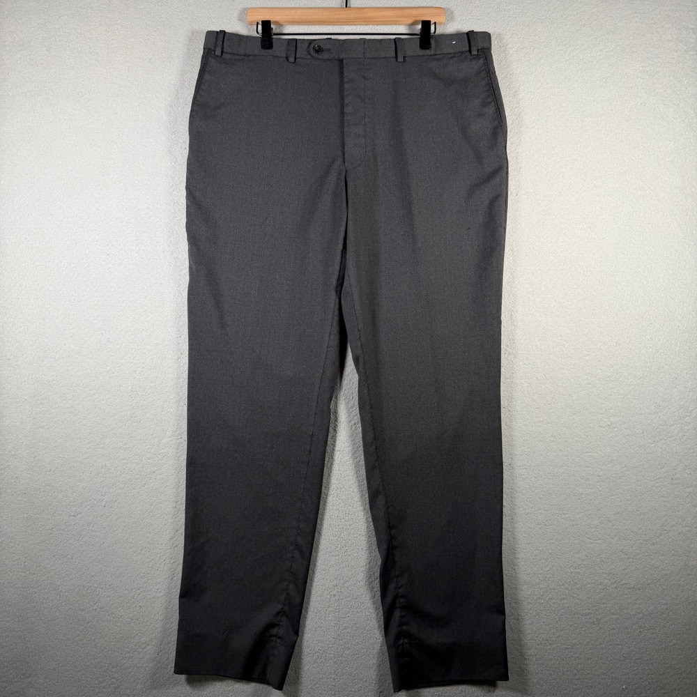 Peter Millar Mens Charcoal Grey Wool Blend Dress Pants 40x33 Union Made Canada